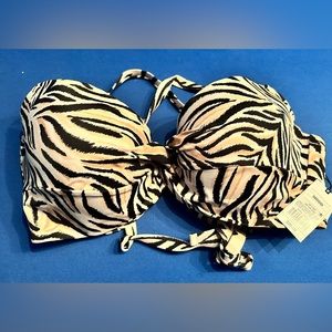 Shade & Shore Zebra Print Bikini Top - 38 DDD
